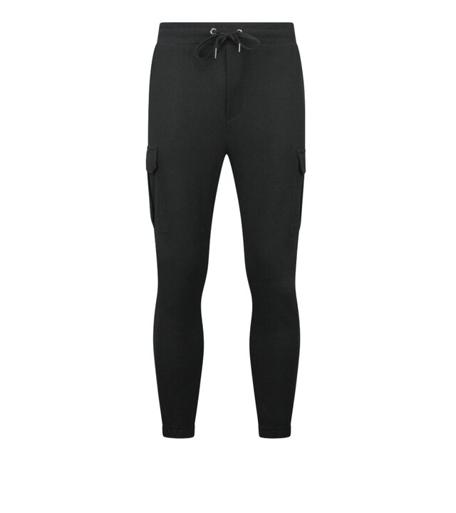 Enos Lässiger, gerippter Oversize-Trainingsanzug für Herren – Jogginganzug für Erwachsene – Elegantes zweiteiliges Set – 7920 – Schwarz