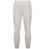 Enos Lässiges, geripptes Zweiteiler-Set in Oversize – Herren-Trainingsanzug – Jogginganzug für Herren – 7920 – Beige