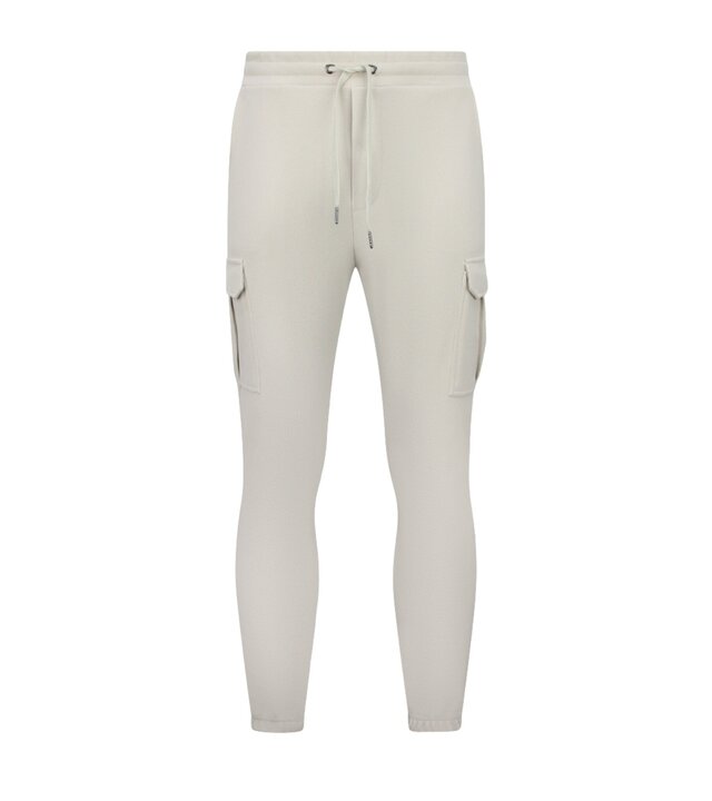 Enos Lässiges, geripptes Zweiteiler-Set in Oversize – Herren-Trainingsanzug – Jogginganzug für Herren – 7920 – Beige