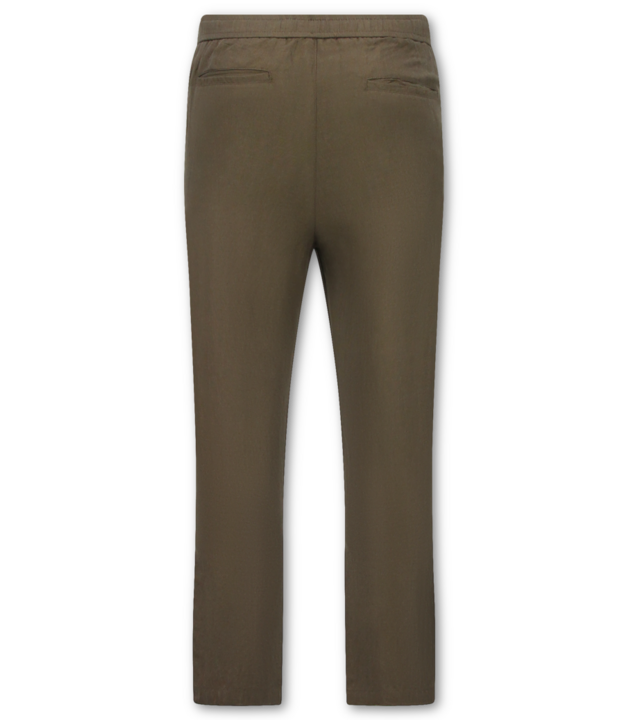 Enos Leinen-Twinset in Übergröße – Herren-Sommerset – Leinenhemd und Leinenhose – 7165 – Braun