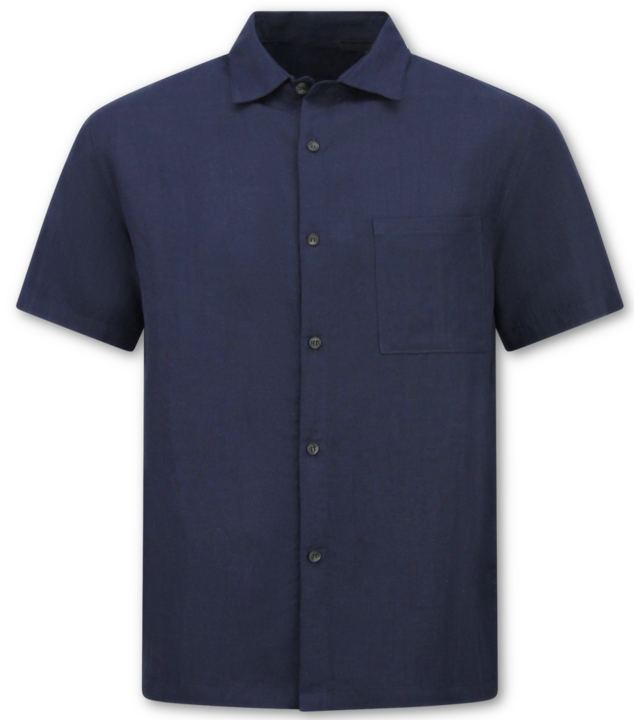 Enos Leinen-Sommer-Set für Herren – Oversized Twinset – Leinenhose für Herren – Leinenhemd für Herren – 7165 – Blau