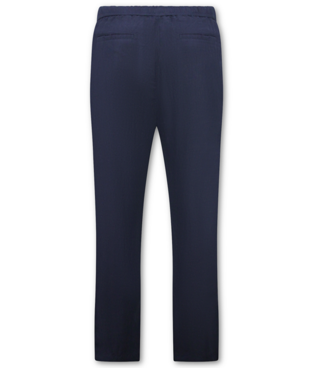 Enos Leinen-Sommer-Set für Herren – Oversized Twinset – Leinenhose für Herren – Leinenhemd für Herren – 7165 – Blau
