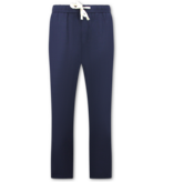 Enos Leinen-Sommer-Set für Herren – Oversized Twinset – Leinenhose für Herren – Leinenhemd für Herren – 7165 – Blau