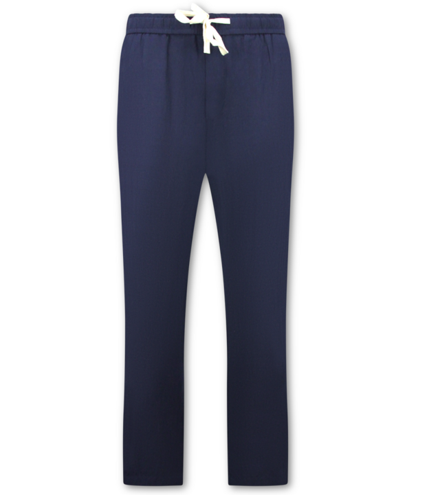 Enos Leinen-Sommer-Set für Herren – Oversized Twinset – Leinenhose für Herren – Leinenhemd für Herren – 7165 – Blau