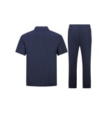 Enos Leinen-Sommer-Set für Herren – Oversized Twinset – Leinenhose für Herren – Leinenhemd für Herren – 7165 – Blau