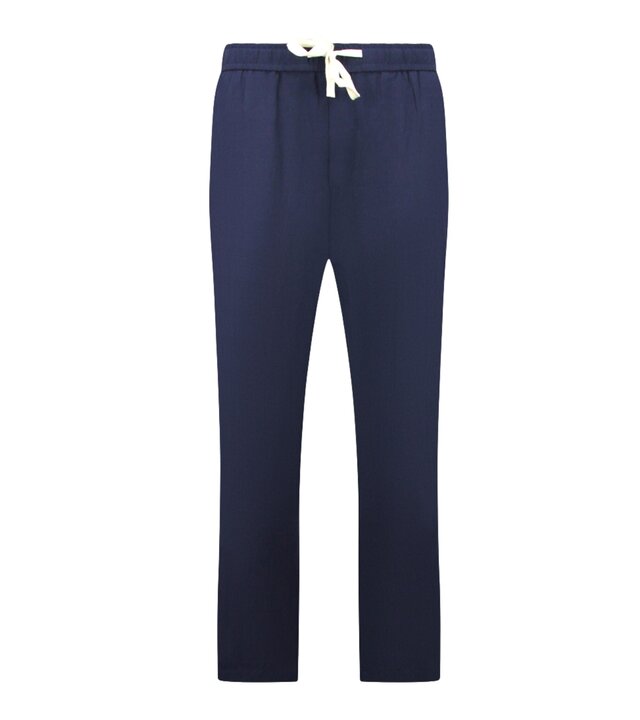 Enos Leinen-Sommer-Set für Herren – Oversized Twinset – Leinenhose für Herren – Leinenhemd für Herren – 7165 – Blau