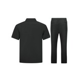Enos Leinen-Sommer-Set für Herren – Oversized Twinset – Leinenhose für Herren – Leinenhemd für Herren – 7165 – Schwarz
