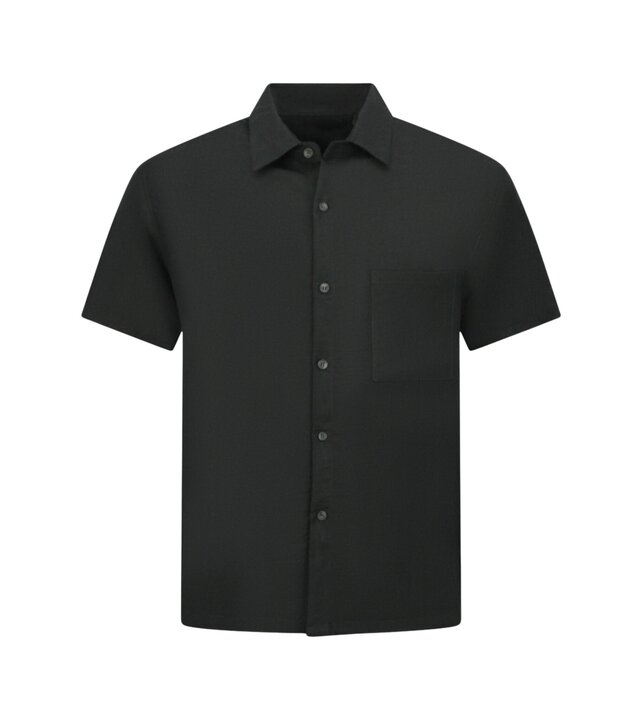 Enos Leinen-Sommer-Set für Herren – Oversized Twinset – Leinenhose für Herren – Leinenhemd für Herren – 7165 – Schwarz