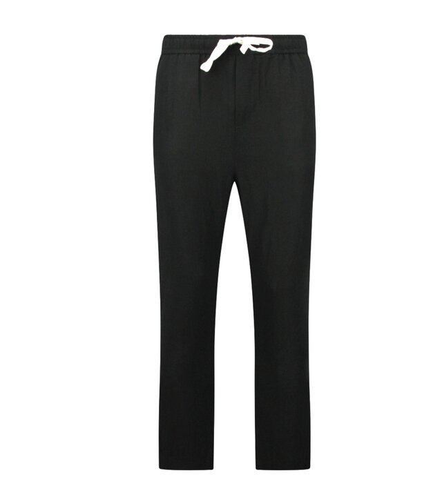 Enos Leinen-Sommer-Set für Herren – Oversized Twinset – Leinenhose für Herren – Leinenhemd für Herren – 7165 – Schwarz