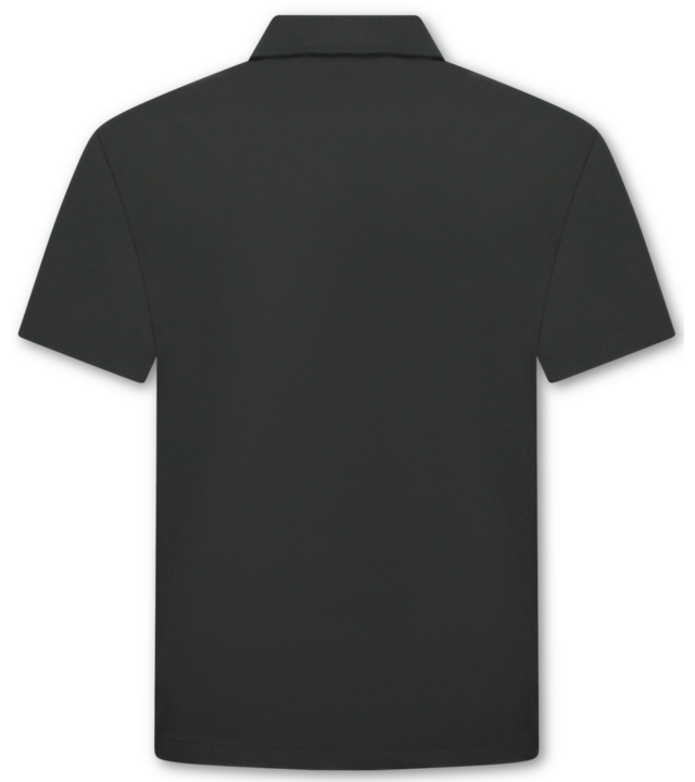 Enos Herren-Sommer-Set – Geripptes Oversize-Poloshirt und Shorts – Kombi-Set – F-5827 – Schwarz
