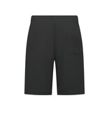 Enos Herren-Sommer-Set – Geripptes Oversize-Poloshirt und Shorts – Kombi-Set – F-5827 – Schwarz