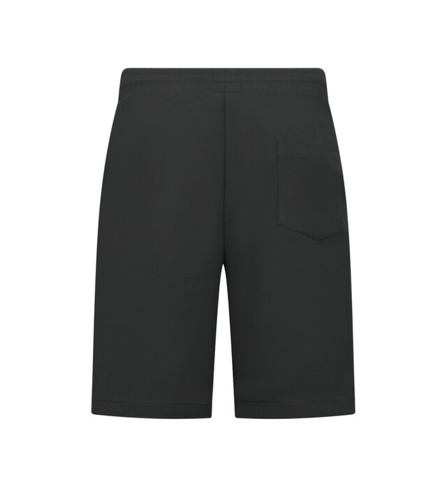 Enos Herren-Sommer-Set – Geripptes Oversize-Poloshirt und Shorts – Kombi-Set – F-5827 – Schwarz