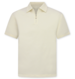 Enos Herren-Sommer-Set – Geripptes Oversize-Poloshirt und Shorts – Kombi-Set – F-5827 – Beige