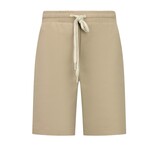 Enos Herren-Sommer-Set – Geripptes Oversize-Poloshirt und Shorts – Kombi-Set – F-5827 – Braun