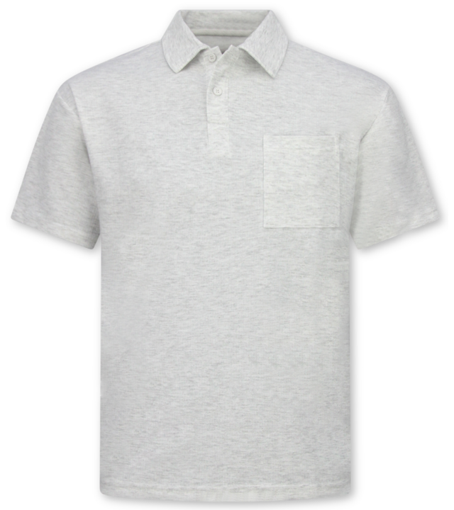 Enos Herren-Sommer-Set – Geripptes Oversize-Poloshirt – Herrenshorts / Herren-Oversize-T-Shirt – Twinset – F-5828 – Grau