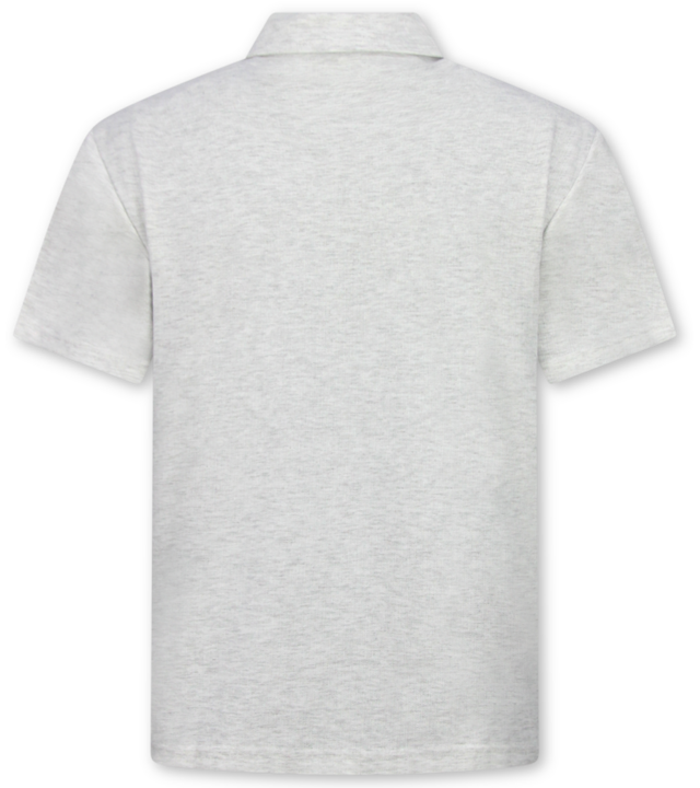 Enos Herren-Sommer-Set – Geripptes Oversize-Poloshirt – Herrenshorts / Herren-Oversize-T-Shirt – Twinset – F-5828 – Grau