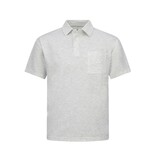 Enos Herren-Sommer-Set – Geripptes Oversize-Poloshirt – Herrenshorts / Herren-Oversize-T-Shirt – Twinset – F-5828 – Grau
