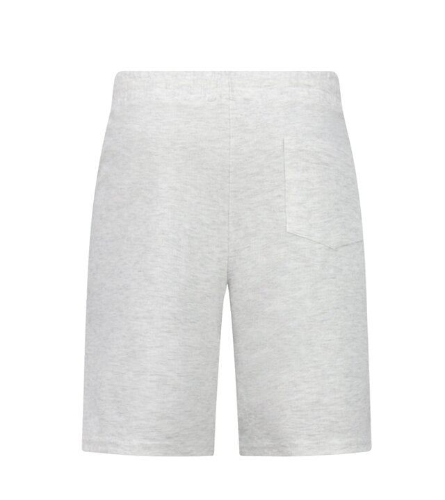 Enos Herren-Sommer-Set – Geripptes Oversize-Poloshirt – Herrenshorts / Herren-Oversize-T-Shirt – Twinset – F-5828 – Grau
