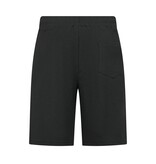 Enos Herren-Sommer-Set – Geripptes Oversize-Poloshirt – Herrenshorts / Herren-Oversize-T-Shirt – Twinset – F-5828 – Schwarz