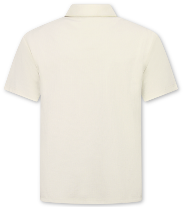 Enos Herren-Sommer-Set – Geripptes Oversize-Poloshirt – Herrenshorts / Herren-Oversize-T-Shirt – Twinset – F-5828 – Beige