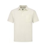 Enos Herren-Sommer-Set – Geripptes Oversize-Poloshirt – Herrenshorts / Herren-Oversize-T-Shirt – Twinset – F-5828 – Beige