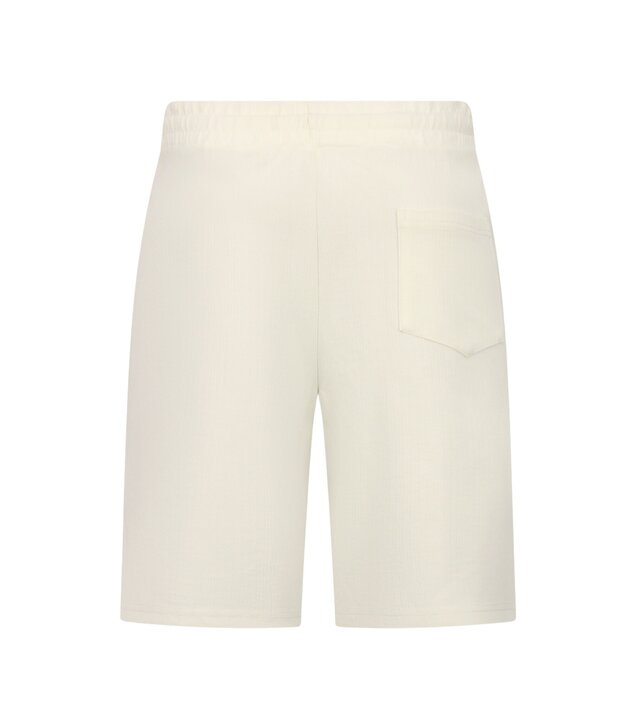 Enos Herren-Sommer-Set – Geripptes Oversize-Poloshirt – Herrenshorts / Herren-Oversize-T-Shirt – Twinset – F-5828 – Beige