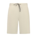 Enos Herren-Sommer-Set – Geripptes Oversize-Hemd und Shorts – Zweiteiliges Set – F-5830 – Beige
