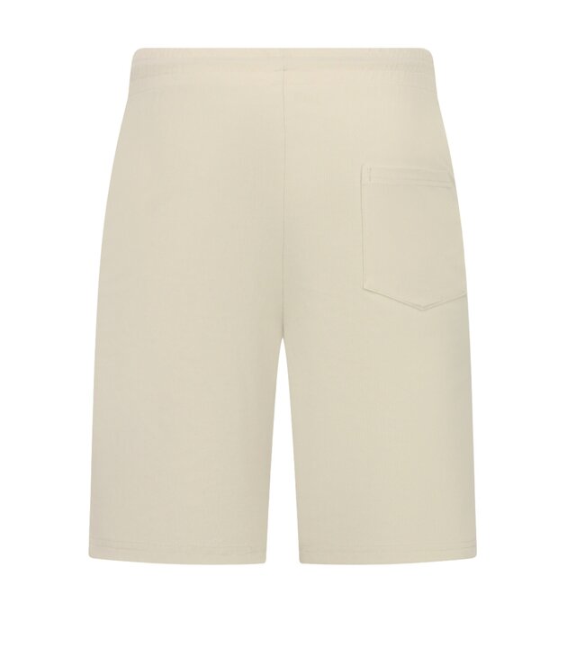 Enos Herren-Sommer-Set – Geripptes Oversize-Hemd und Shorts – Zweiteiliges Set – F-5830 – Beige