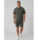 Enos Herren-Sommer-Set – Geripptes Oversize-Hemd und Shorts – Zweiteiliges Set – F-5830 – Grün