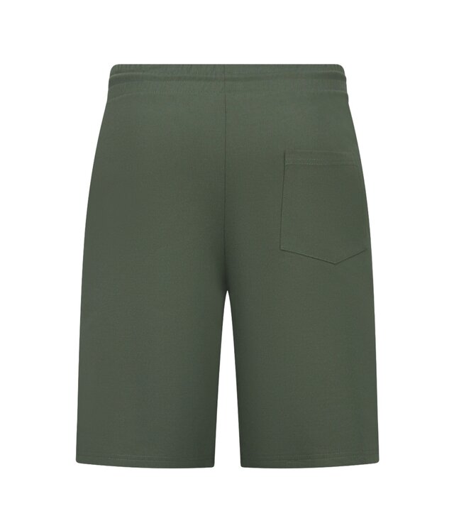 Enos Herren-Sommer-Set – Geripptes Oversize-Hemd und Shorts – Zweiteiliges Set – F-5830 – Grün