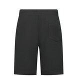 Enos Herren-Sommer-Set – Geripptes Oversize-Hemd und Shorts – Zweiteiliges Set – F-5830 – Schwarz