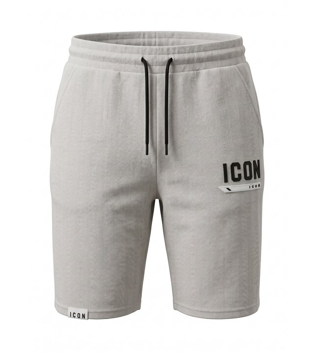 True Rise ICON Herren-Sommerset – Oversize-T-Shirt und Shorts – Twinset – 2096 – Grau