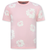 True Rise Sommer-Set für Herren mit Blumenmuster – Blumenanzug mit Shorts, Herren-Twinset – 1770 – Rosa