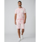 True Rise Sommer-Set für Herren mit Blumenmuster – Blumenanzug mit Shorts, Herren-Twinset – 1770 – Rosa