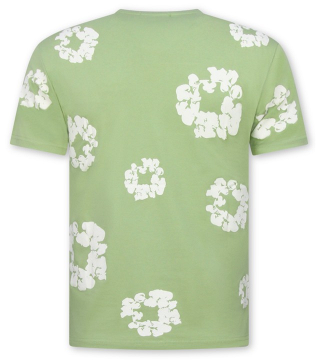True Rise Sommer-Set für Herren mit Blumenmuster – Blumenanzug mit Shorts, Herren-Twinset – 1770 – Grün
