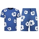 Sommer-Set für Herren mit Blumenmuster – Blumenanzug mit Shorts, Herren-Twinset – 1770 – Marineblau