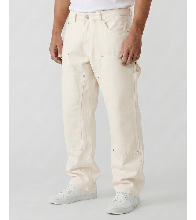 True Rise Baggy-Jeans für Herren – Oversized-Jeans – Jeans für Erwachsene – Weiße Herrenjeans – 378 – Weiß