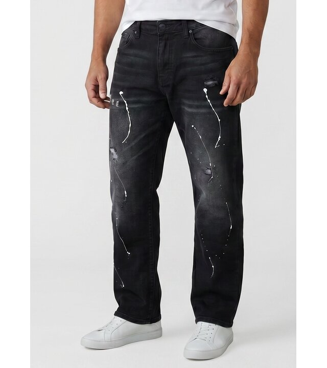 True Rise Baggy-Jeans für Herren – Oversized-Jeans – Jeans für Erwachsene – JC8167N – Schwarz