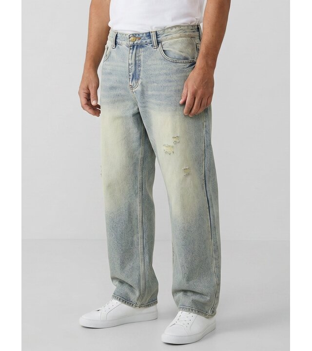 True Rise Baggy-Jeans für Herren – Oversized-Jeans – Jeans für Erwachsene – XSF78523 – Blau