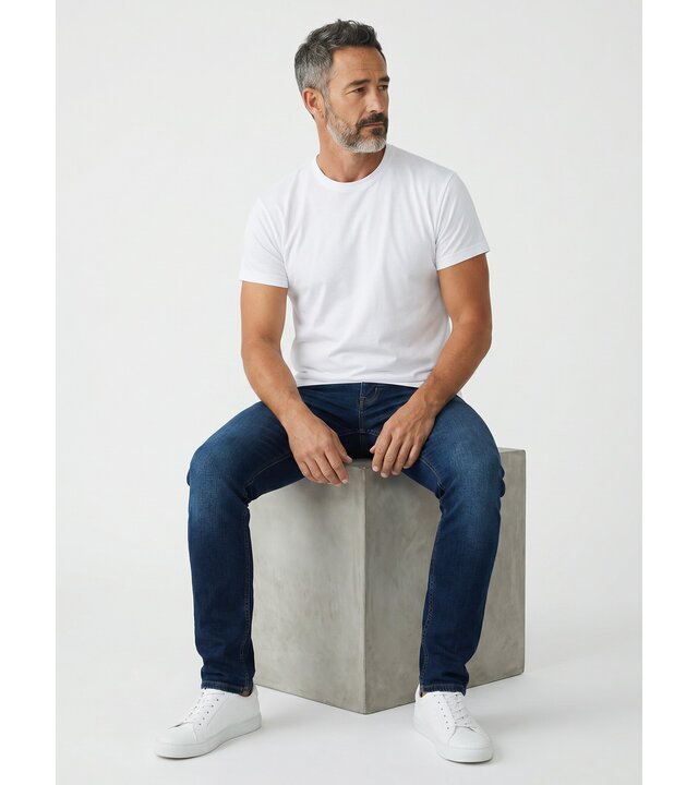 True Rise Oversized Herren-T-Shirt – Schlichtes Herren-T-Shirt (ohne Aufdruck) – MD6530 – Weiß