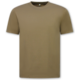 Oversized Herren-T-Shirt – Schlichtes weißes Herren-T-Shirt – MD6530 – Dunkelbraun