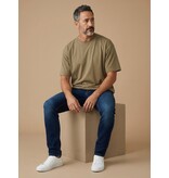 True Rise Oversized Herren-T-Shirt – Schlichtes weißes Herren-T-Shirt – MD6530 – Dunkelbraun