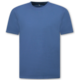 Oversized Herren-T-Shirt – Schlichtes weißes Herren-T-Shirt – MD6530 – Dunkelblau