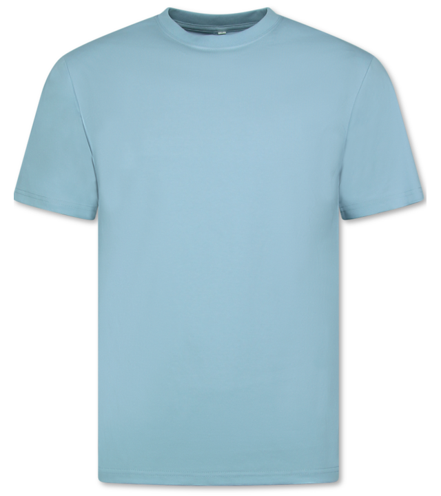 True Rise Oversized Herren-T-Shirt – Schlichtes weißes Herren-T-Shirt – MD6530 – Hellblau