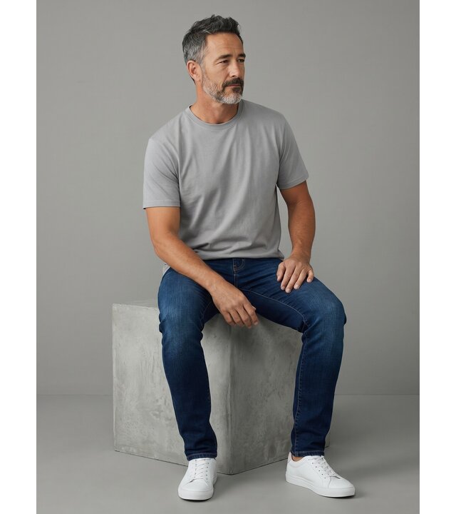 True Rise Oversized Herren-T-Shirt – Schlichtes weißes Herren-T-Shirt – MD6530 – Dunkelgrau