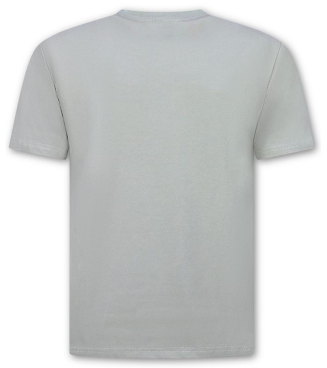 True Rise Oversized Herren-T-Shirt – Schlichtes weißes Herren-T-Shirt – MD6530 – Hellgrau