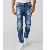 True Rise Slim-Fit-Jeans für Herren mit Rissen – Herrenjeans für Erwachsene – Stretch-Jeans für Herren – 8228 – Blau