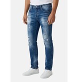 True Rise Slim-Fit-Jeans für Herren mit Rissen – Herrenjeans für Erwachsene – Stretch-Jeans für Herren – 8228 – Blau