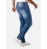 True Rise Slim-Fit-Jeans für Herren mit Rissen – Herrenjeans für Erwachsene – Stretch-Jeans für Herren – 8228 – Blau