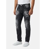 True Rise Zerrissene Slim-Fit-Jeans für Herren – Jeans für Erwachsene – Stretch-Jeans für Herren – 8383 – Schwarz